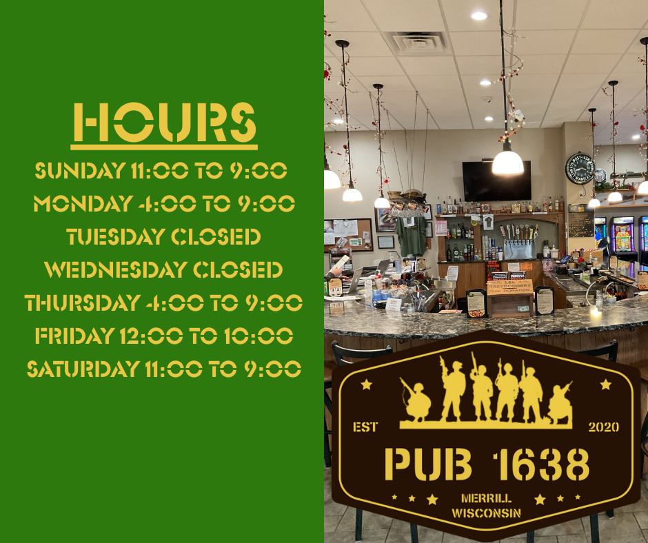 Sunday 1100 to 900 Monday 400 to 900 Tuesday Closed Wednesday Closed Thursday 400 to 900 Friday 1200 to 1000 Saturday 1100 to 900